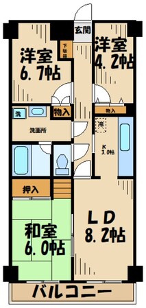 ニューリバーコートの物件間取画像